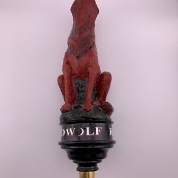 Vintage "Red Wolf Howling" Beer Tap Art Sculpture - Picture 7 of 7
